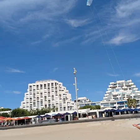 아파트 Vertige Bleu, Vue Mer, Port, Plage, Wi-fi, Clim, Centre Ville, Commerces, Calme 라그랑모트